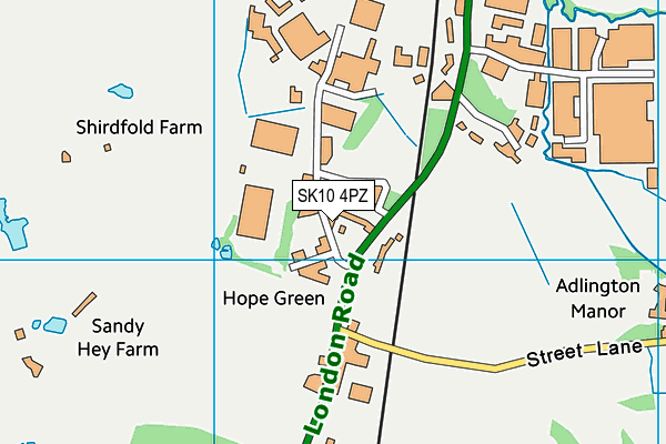SK10 4PZ map - OS VectorMap District (Ordnance Survey) SK10 4PZ map - OS VectorMap District (Ordnance Survey)