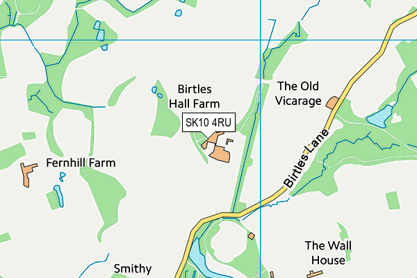 SK10 4RU map - OS VectorMap District (Ordnance Survey)