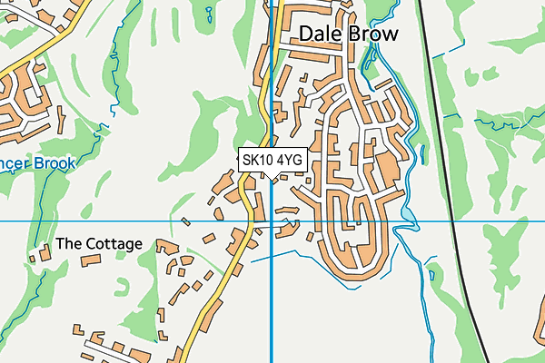 SK10 4YG map - OS VectorMap District (Ordnance Survey)