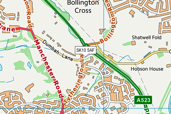 SK10 5AF map - OS VectorMap District (Ordnance Survey) SK10 5AF map - OS VectorMap District (Ordnance Survey)