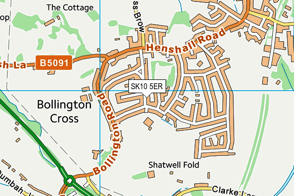 SK10 5ER map - OS VectorMap District (Ordnance Survey)