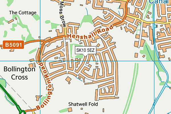SK10 5EZ map - OS VectorMap District (Ordnance Survey)