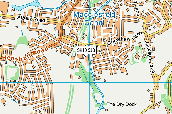 SK10 5JB map - OS VectorMap District (Ordnance Survey)