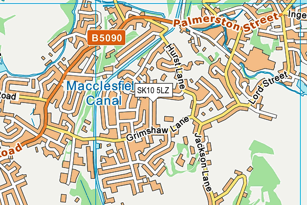 SK10 5LZ map - OS VectorMap District (Ordnance Survey)