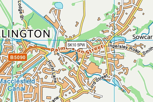SK10 5PW map - OS VectorMap District (Ordnance Survey) SK10 5PW map - OS VectorMap District (Ordnance Survey)