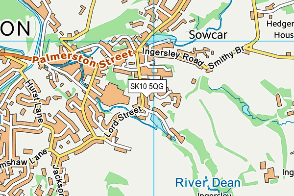 SK10 5QG map - OS VectorMap District (Ordnance Survey)