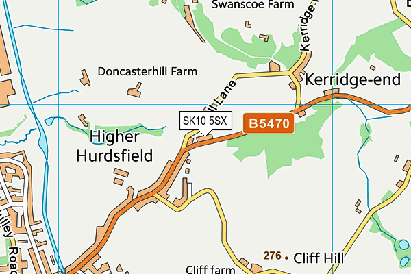 SK10 5SX map - OS VectorMap District (Ordnance Survey)