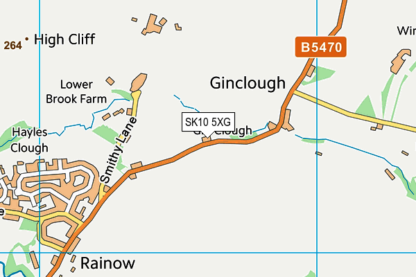 SK10 5XG map - OS VectorMap District (Ordnance Survey)