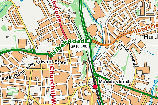 SK10 5XU map - OS VectorMap District (Ordnance Survey)