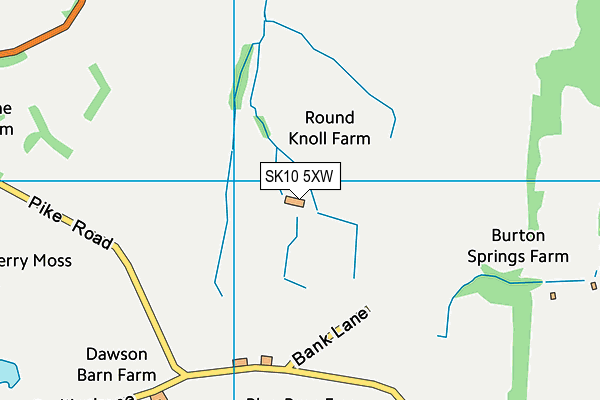 SK10 5XW map - OS VectorMap District (Ordnance Survey)