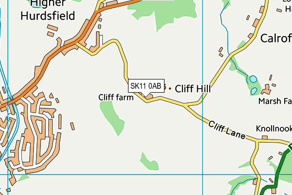 SK11 0AB map - OS VectorMap District (Ordnance Survey)