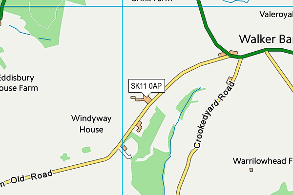 SK11 0AP map - OS VectorMap District (Ordnance Survey) SK11 0AP map - OS VectorMap District (Ordnance Survey)