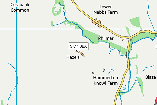 SK11 0BA map - OS VectorMap District (Ordnance Survey) SK11 0BA map - OS VectorMap District (Ordnance Survey)