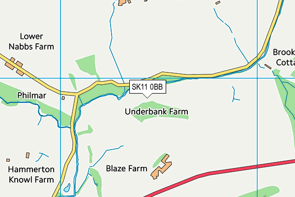 SK11 0BB map - OS VectorMap District (Ordnance Survey)