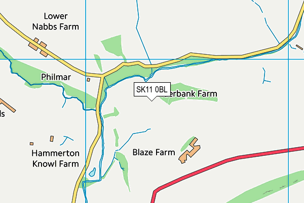 SK11 0BL map - OS VectorMap District (Ordnance Survey) SK11 0BL map - OS VectorMap District (Ordnance Survey)