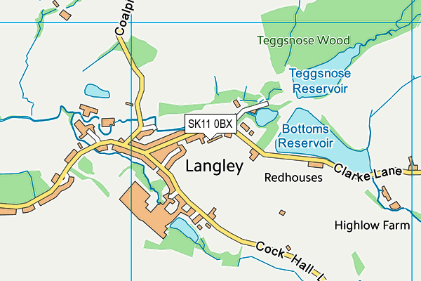 SK11 0BX map - OS VectorMap District (Ordnance Survey)