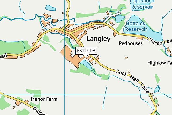 SK11 0DB map - OS VectorMap District (Ordnance Survey)