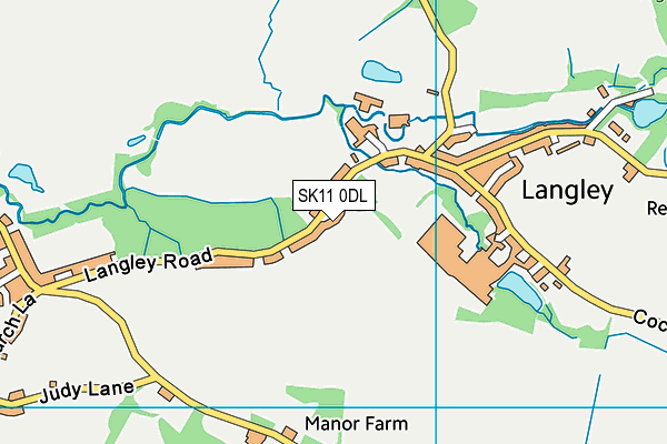 SK11 0DL map - OS VectorMap District (Ordnance Survey)
