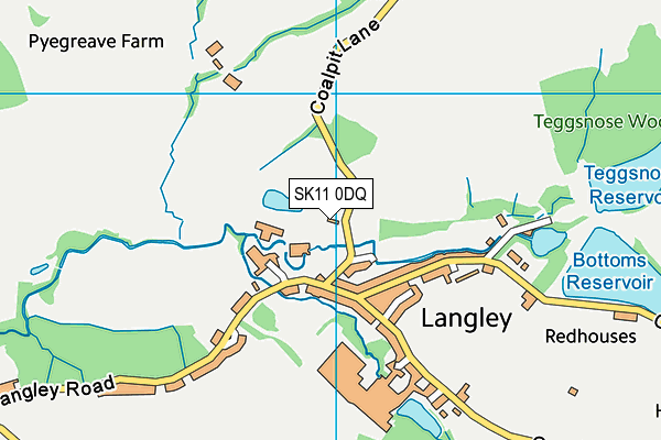 SK11 0DQ map - OS VectorMap District (Ordnance Survey)