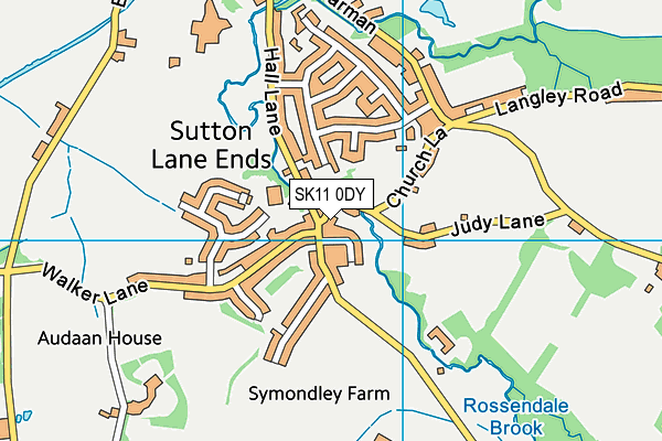 SK11 0DY map - OS VectorMap District (Ordnance Survey) SK11 0DY map - OS VectorMap District (Ordnance Survey)