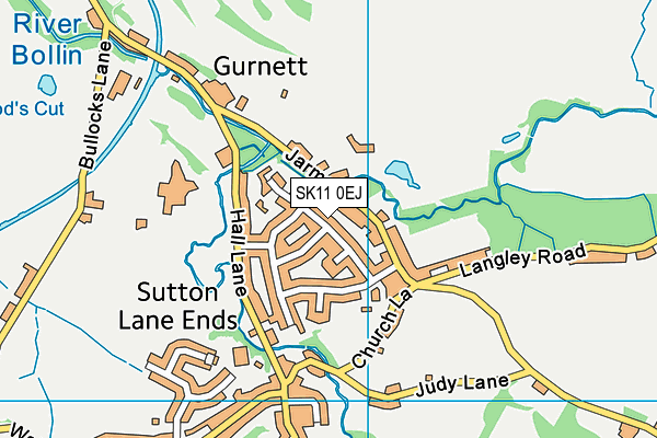 SK11 0EJ map - OS VectorMap District (Ordnance Survey)