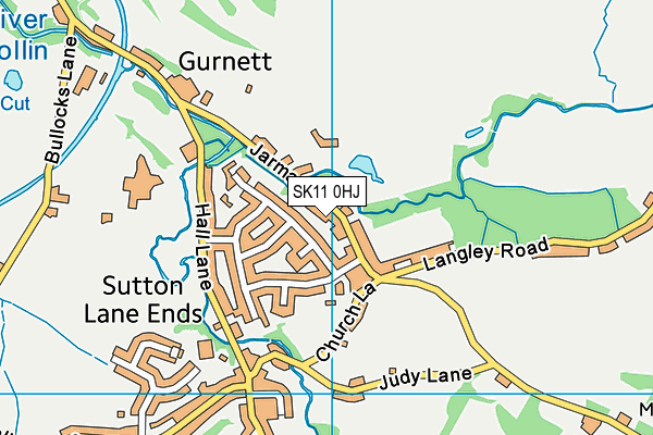SK11 0HJ map - OS VectorMap District (Ordnance Survey)