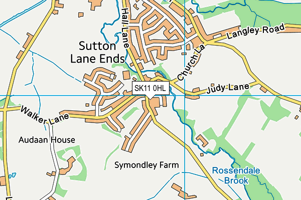 SK11 0HL map - OS VectorMap District (Ordnance Survey)