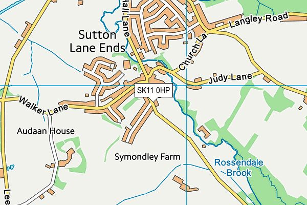 SK11 0HP map - OS VectorMap District (Ordnance Survey)
