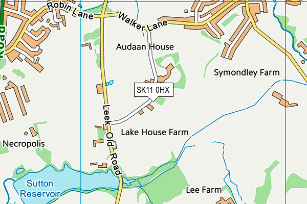 SK11 0HX map - OS VectorMap District (Ordnance Survey)