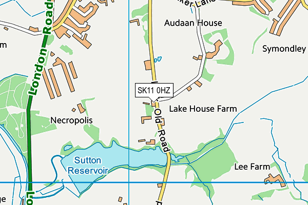 SK11 0HZ map - OS VectorMap District (Ordnance Survey)