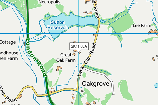 SK11 0JA map - OS VectorMap District (Ordnance Survey)