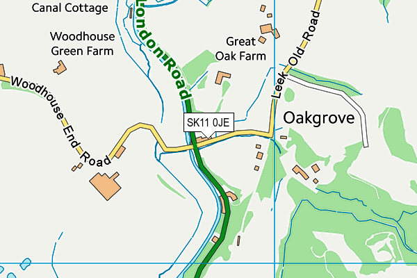 SK11 0JE map - OS VectorMap District (Ordnance Survey)