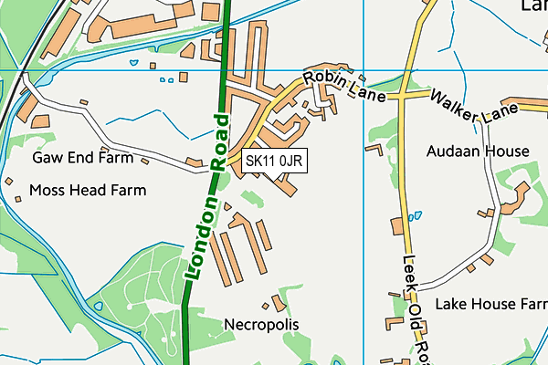 SK11 0JR map - OS VectorMap District (Ordnance Survey)