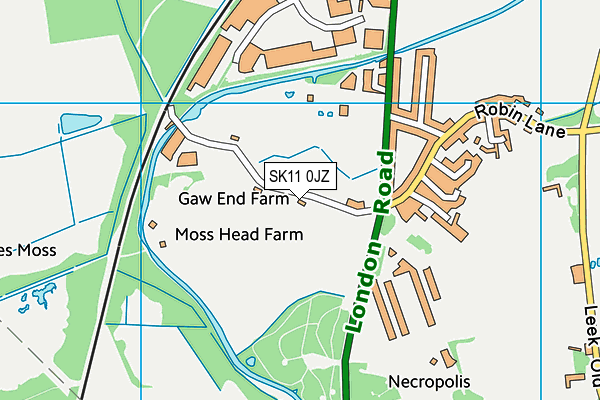 SK11 0JZ map - OS VectorMap District (Ordnance Survey)