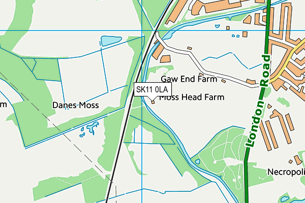 SK11 0LA map - OS VectorMap District (Ordnance Survey) SK11 0LA map - OS VectorMap District (Ordnance Survey)