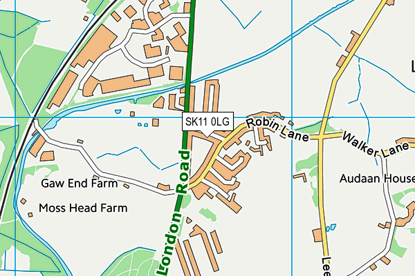 SK11 0LG map - OS VectorMap District (Ordnance Survey)