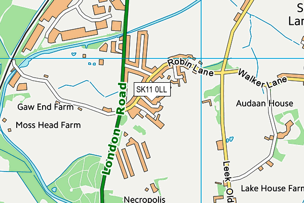 SK11 0LL map - OS VectorMap District (Ordnance Survey)