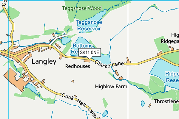 SK11 0NE map - OS VectorMap District (Ordnance Survey)