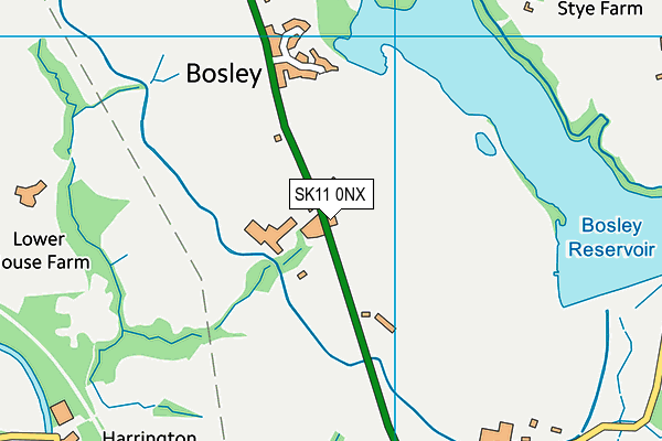 SK11 0NX map - OS VectorMap District (Ordnance Survey)