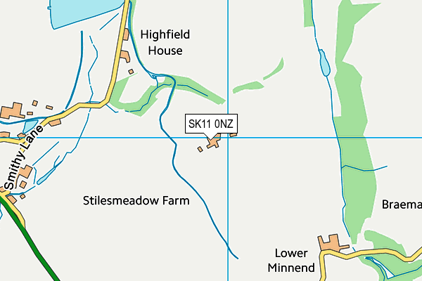 SK11 0NZ map - OS VectorMap District (Ordnance Survey)