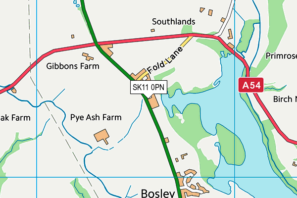 SK11 0PN map - OS VectorMap District (Ordnance Survey)
