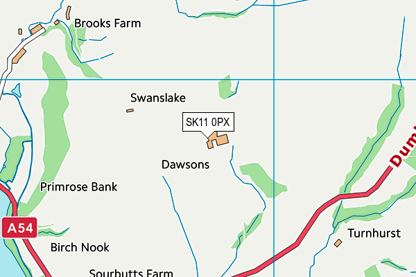 SK11 0PX map - OS VectorMap District (Ordnance Survey)