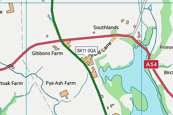 SK11 0QA map - OS VectorMap District (Ordnance Survey) SK11 0QA map - OS VectorMap District (Ordnance Survey)