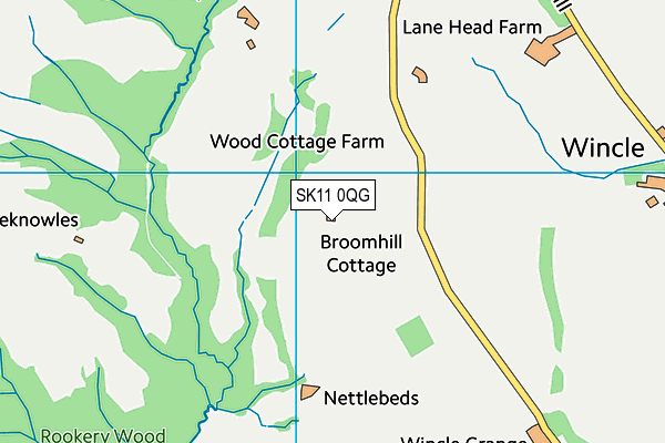 SK11 0QG map - OS VectorMap District (Ordnance Survey)
