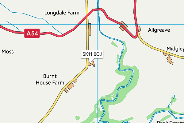 SK11 0QJ map - OS VectorMap District (Ordnance Survey) SK11 0QJ map - OS VectorMap District (Ordnance Survey)