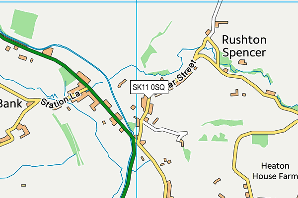 SK11 0SQ map - OS VectorMap District (Ordnance Survey)