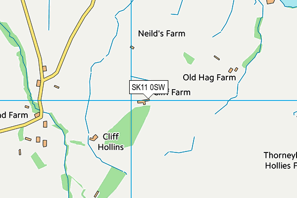 SK11 0SW map - OS VectorMap District (Ordnance Survey) SK11 0SW map - OS VectorMap District (Ordnance Survey)