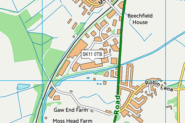 SK11 0TB map - OS VectorMap District (Ordnance Survey) SK11 0TB map - OS VectorMap District (Ordnance Survey)
