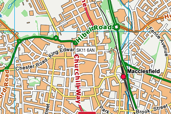 SK11 6AN map - OS VectorMap District (Ordnance Survey)