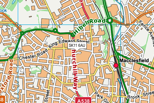 SK11 6AU map - OS VectorMap District (Ordnance Survey)